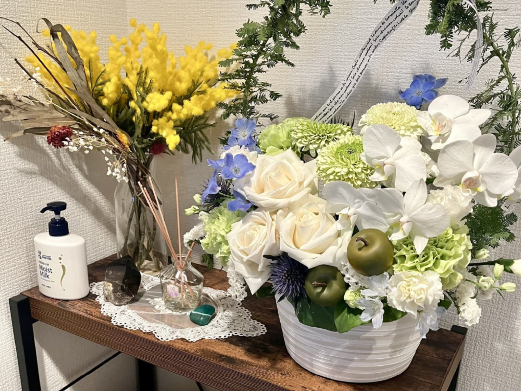 院内にある花の画像